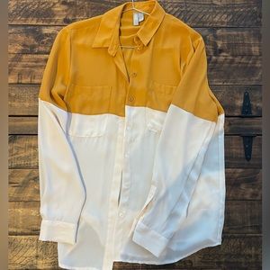 Color Block button-down